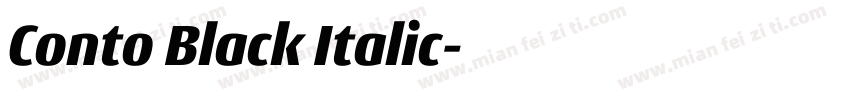 Conto Black Italic字体转换